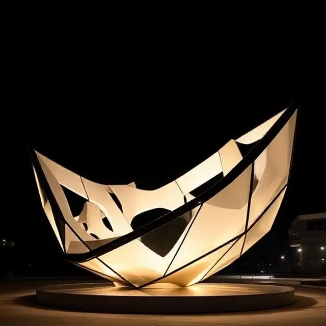 A unique and striking geometric sculpture, representing the agency's unique approach.