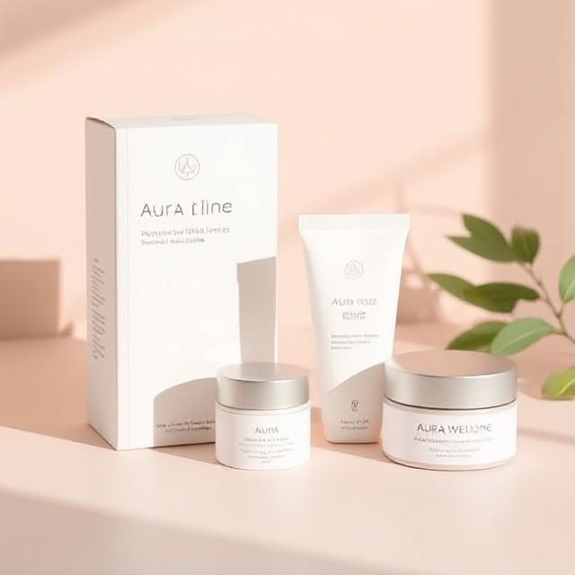 Minimalist packaging for Aura Wellness