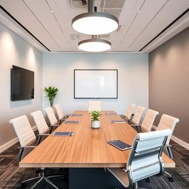 A professional and modern meeting room at Polygon Agency, ready for the next great mind.